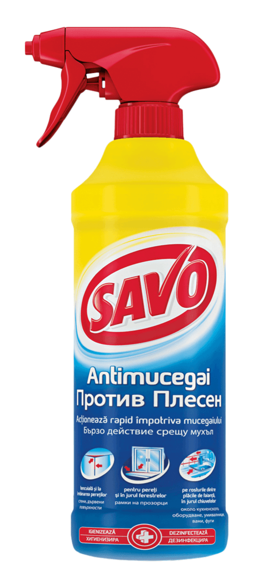 SAVO спрей против мухъл 500 мл – изглед отпред