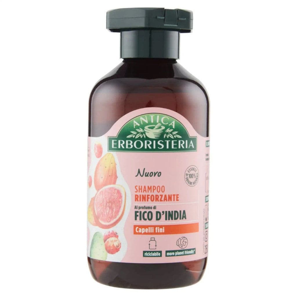 Опаковката на Antica Erboristeria Fico d'India Shampoo отпред с лого и основни инструкции.