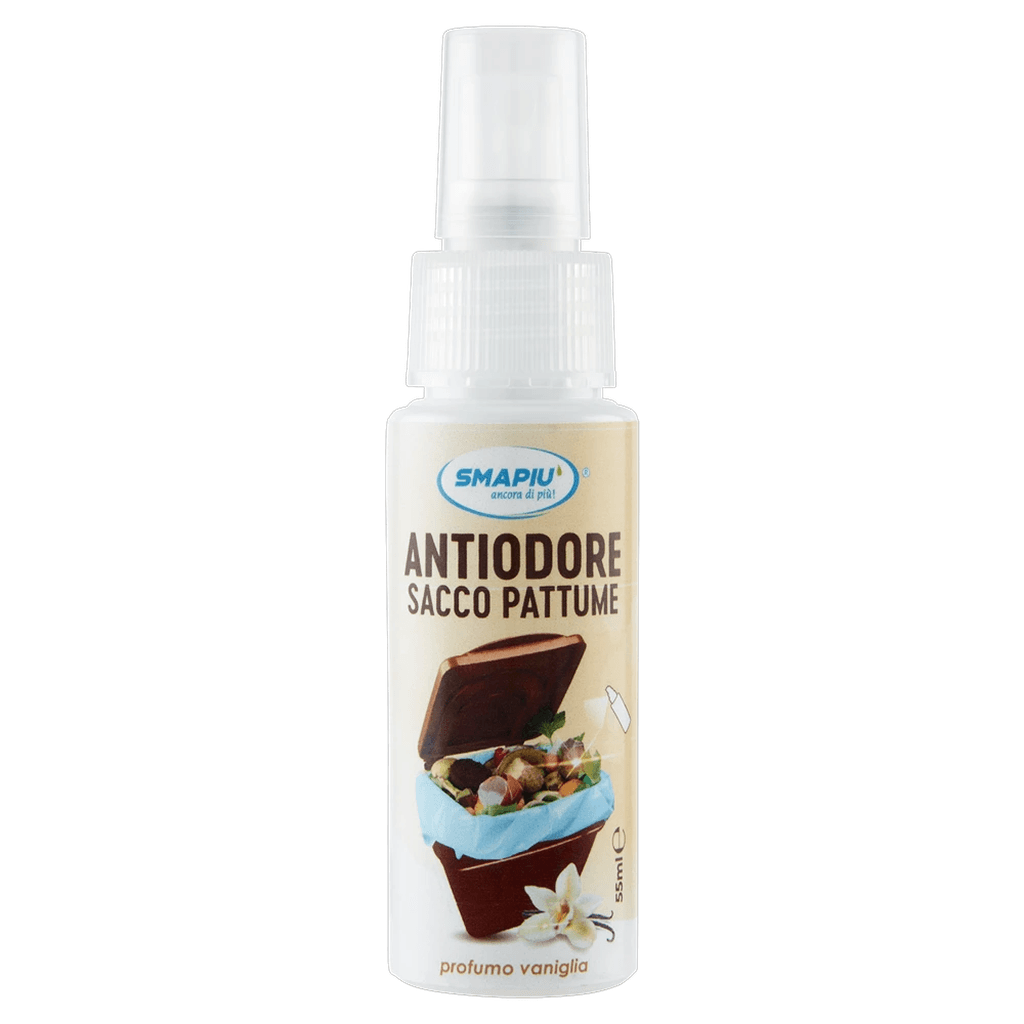 "SMAPIÙ Anti-Odor Spray за кошчета за боклук с аромат на ванилия – флакон 55 мл, предна страна"
