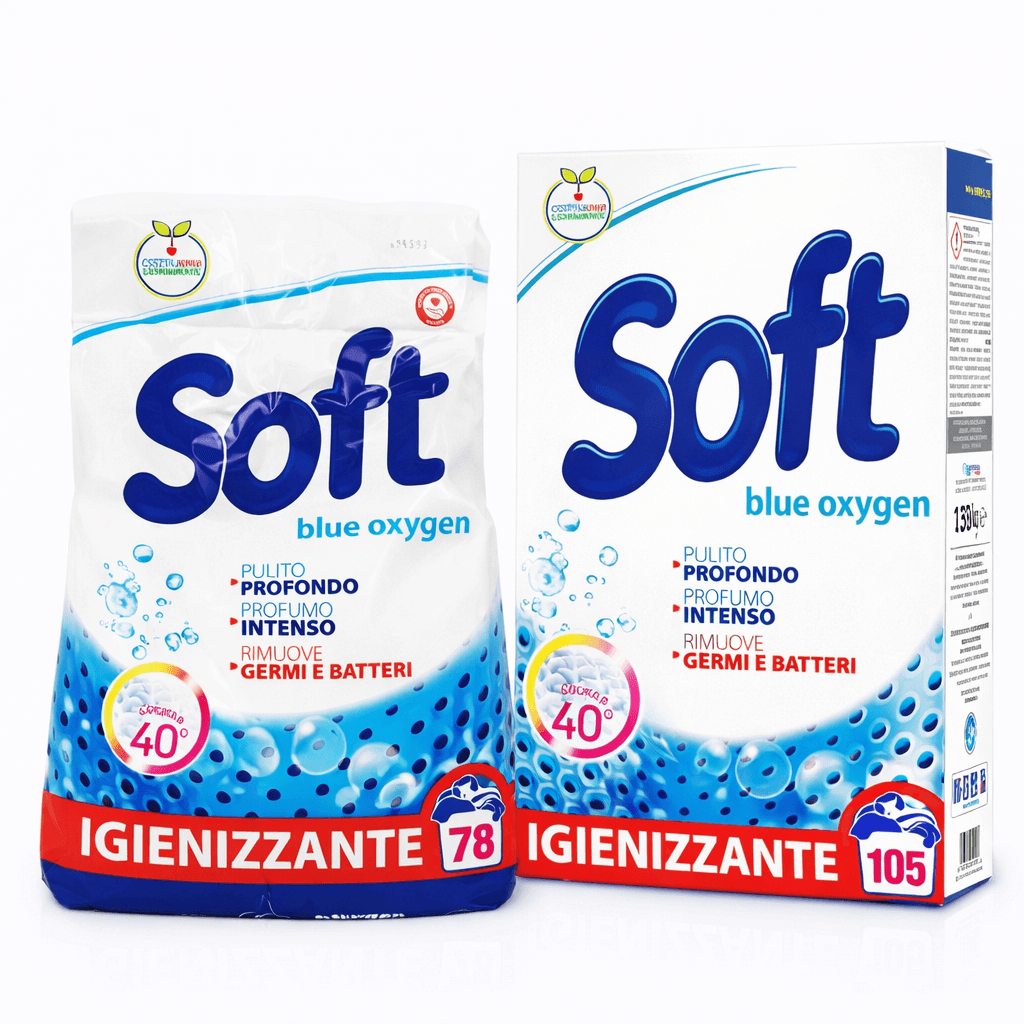 Soft Blue Oxygen Прах за Бяло Пране с Кислород - Варианти
