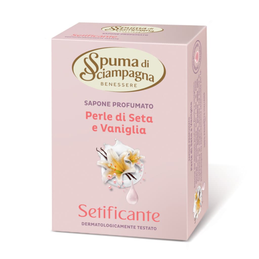 Spuma di Sciampagna Ванилия и Копринени Перли - Нежно и Луксозно Сапунче опаковка отпред