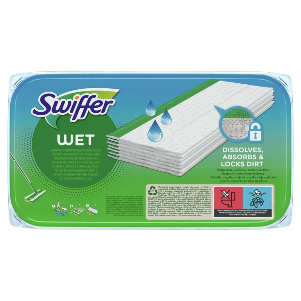 Swiffer Wet Влажни Кърпи за Почистване на Подове 10 бр.