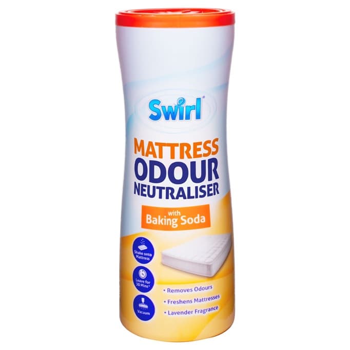Swirl Mattress Odour Neutraliser пудра за неутрализиране на миризми от матраци със сода бикарбонат и аромат на лавандула 500 г