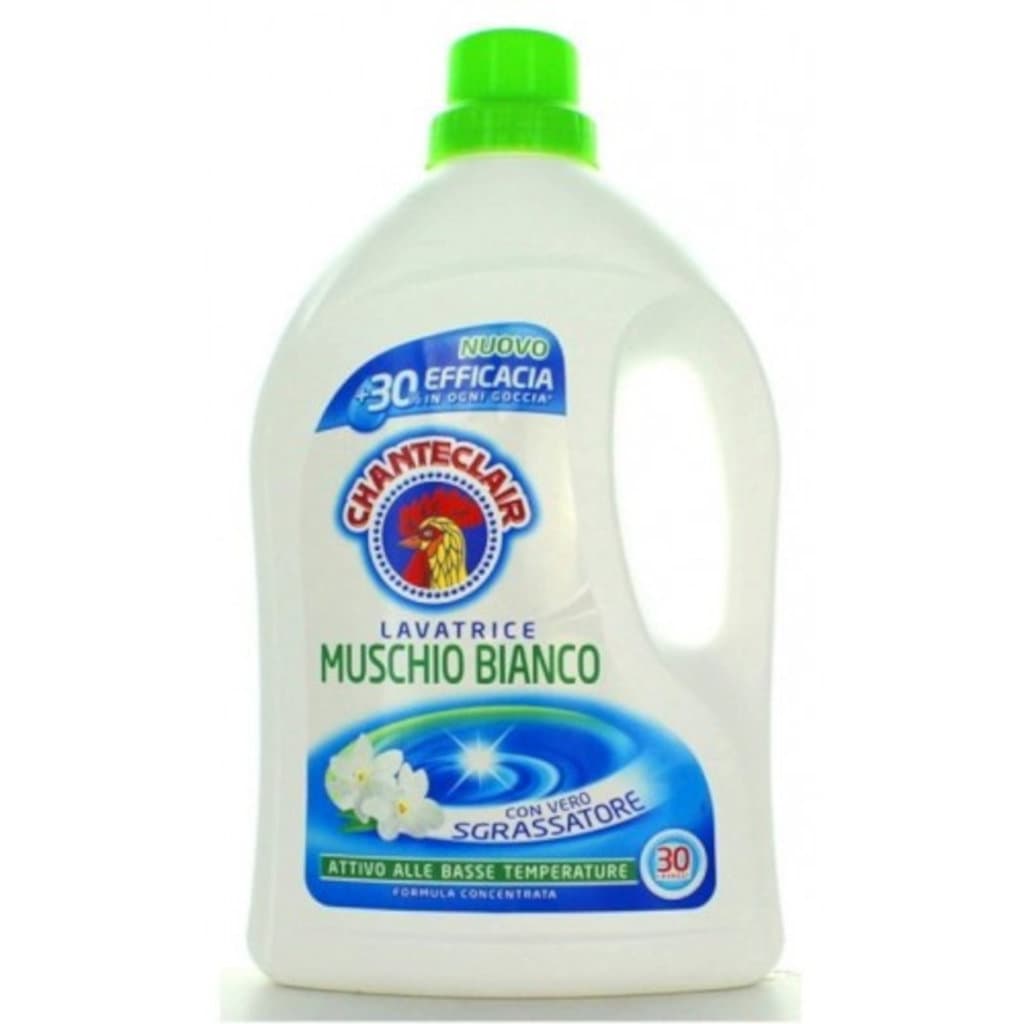 Chanteclair Detersivo Lavatrice Classico Muschio Bianco в опаковка, показваща предната страна с основна информация.