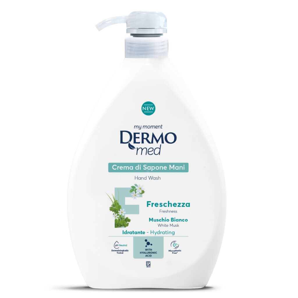 Dermomed Freschezza al Muschio Bianco – течен сапун за ръце с хидратираща формула.