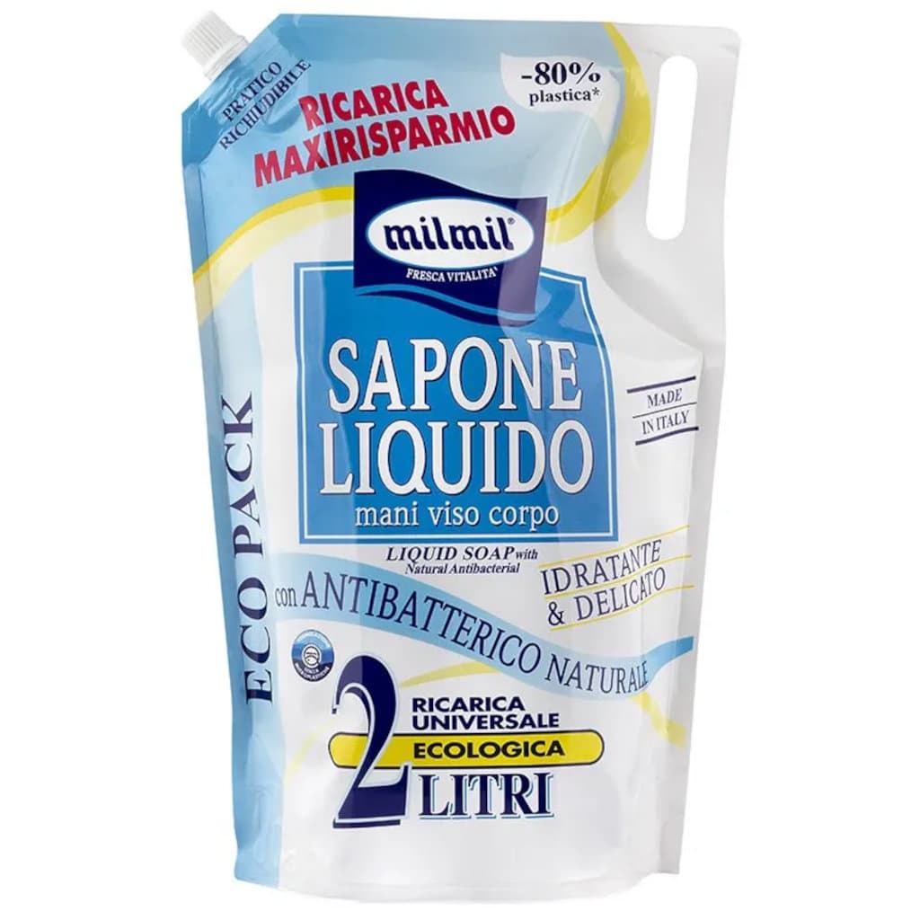 Mil Mil Sapone Liquido Morbidezza Naturale Maxi Refill в голяма опаковка за презареждане, 2000 мл.