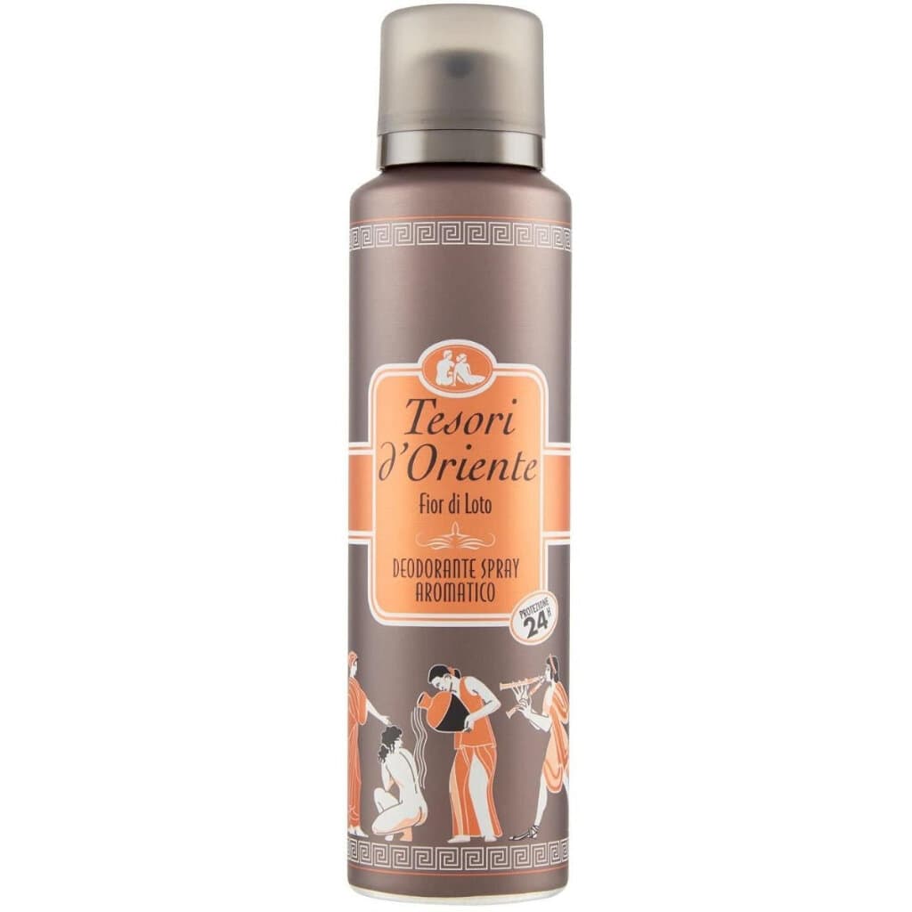 Опаковка и преден изглед на Tesori D'Oriente Aromatic Deodorant Lotus Flower 150 мл | Ароматен дезодорант с лотосов цвят