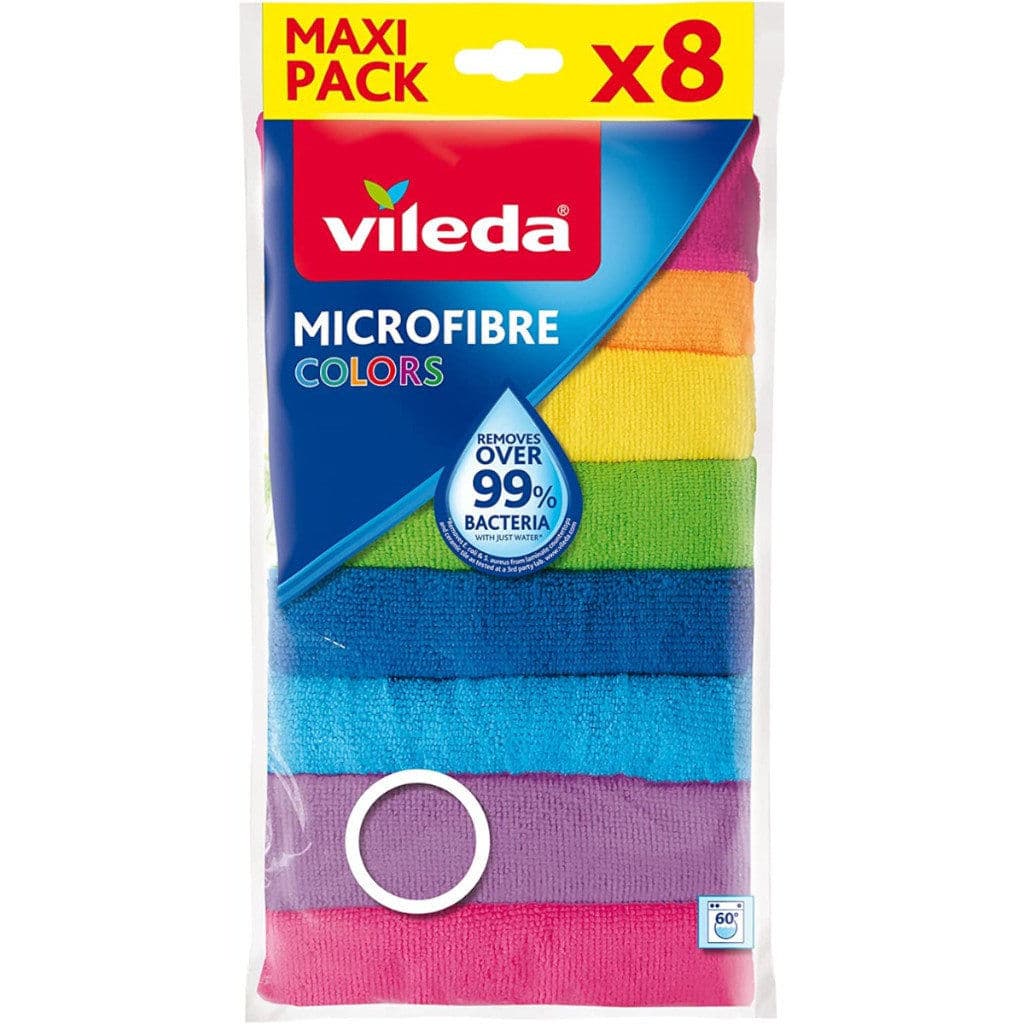 Опаковка на Vileda Panni Colors 100% Microfibre с основна информация.