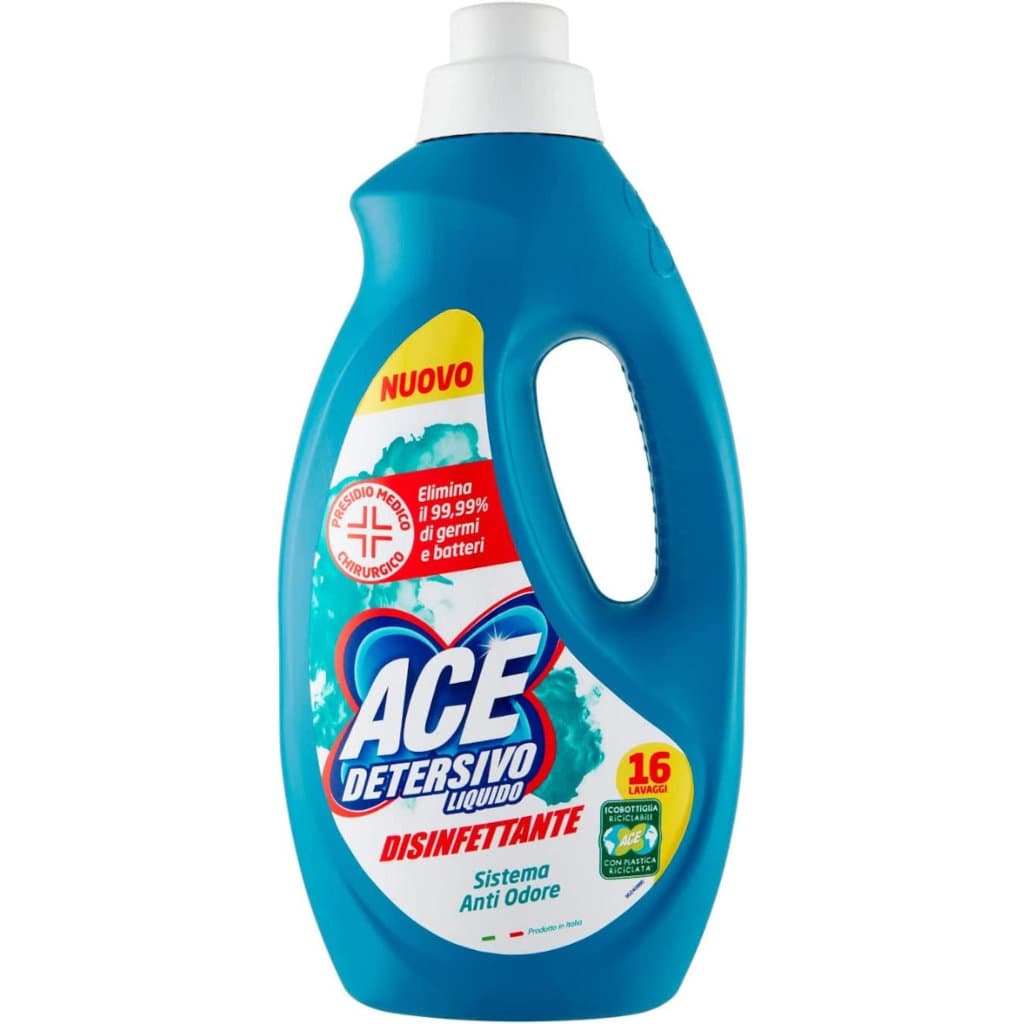 ACE Detersivo Disinfettante в опаковка, показваща предната страна с основна информация.