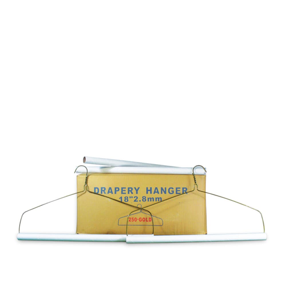 Drapery Hangers with Cardboard Tubes в опаковка, комплект за съхранение на завеси и пердета.