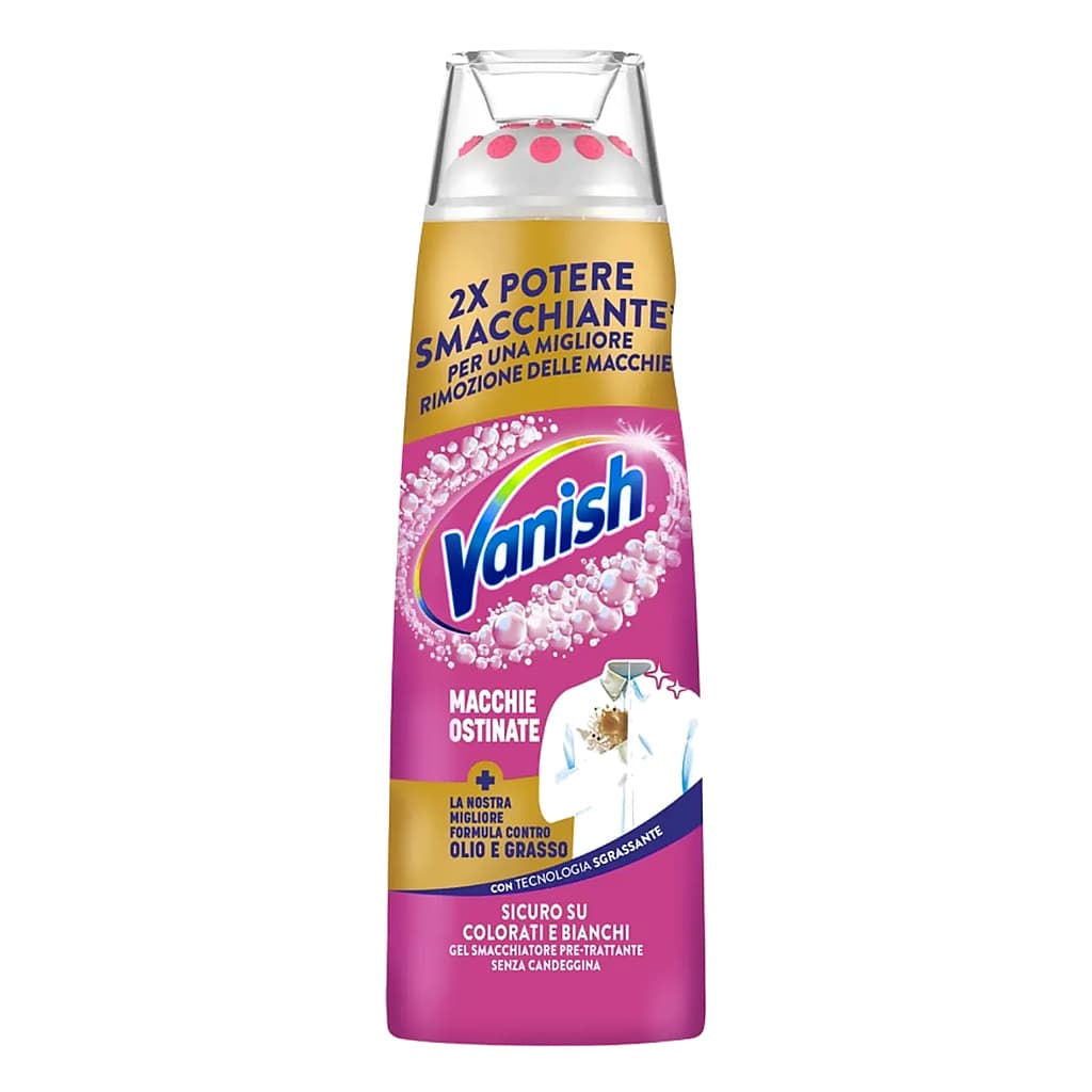 Vanish Gel Smacchiatore Pre-Trattante концентриран гел без белина за упорити петна върху бели и цветни дрехи 200 мл