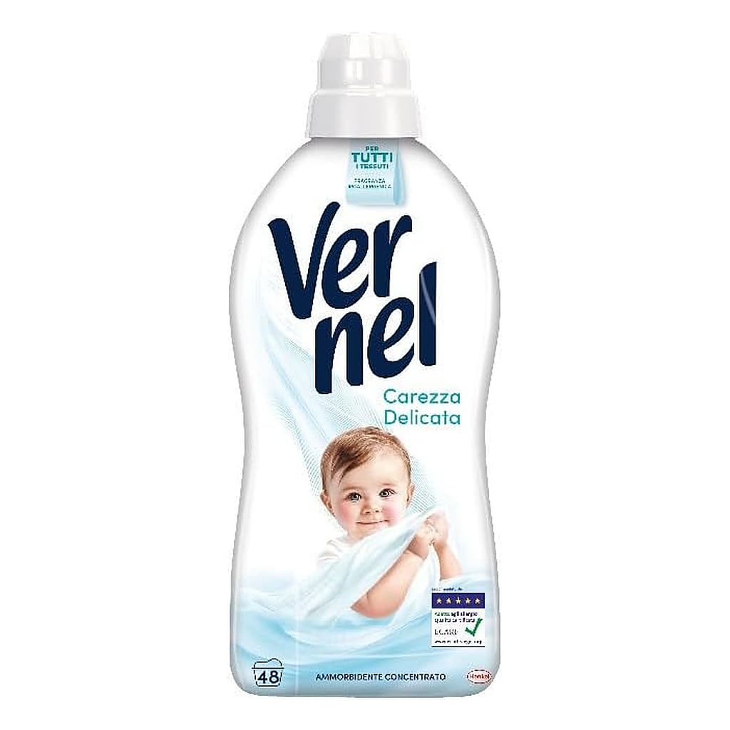 Vernel Carezza Delicata хипоалергенен концентриран омекотител за чувствителна кожа – 48 пранета