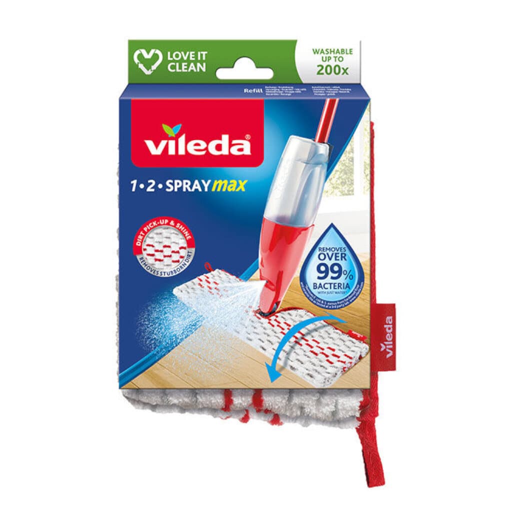Vileda 1-2 Spray Max Моп за Почистване само с Вода и 0 % Бактерии