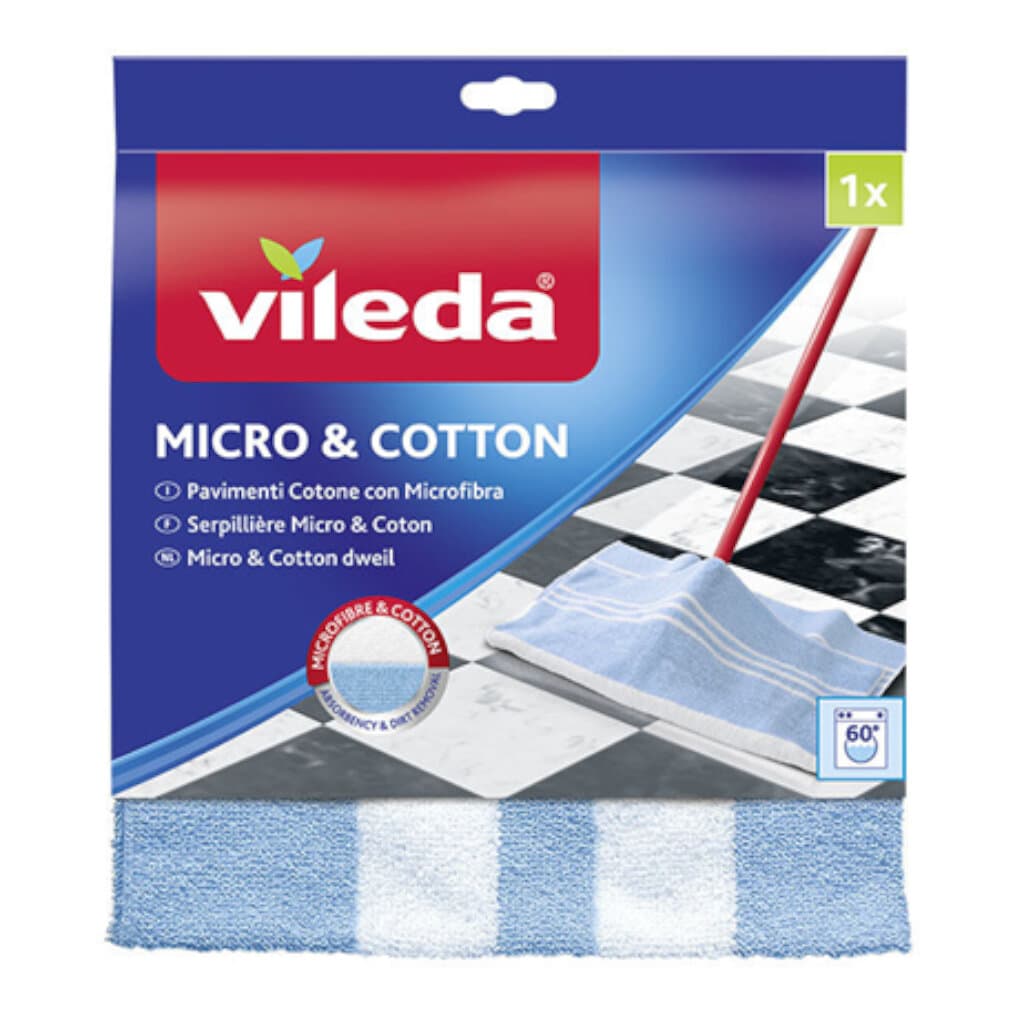 "Vileda Panno Pavimenti Cotone e Microfibra – Опаковка, предна страна