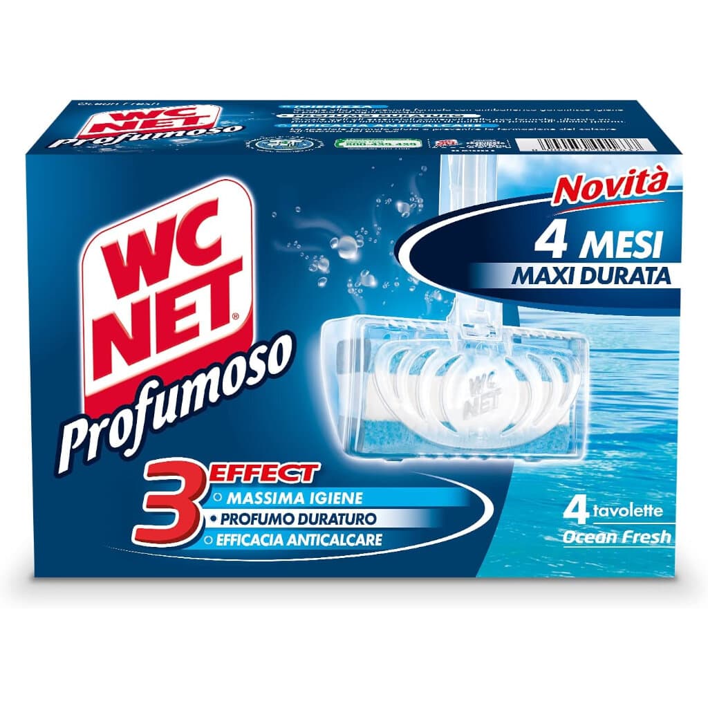 WC NET PROFUMOSO Ocean Fresh – тоалетна таблетка с дълготраен аромат и защита от варовик