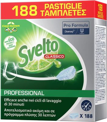 Професионални Таблетки за Съдомиялна Svelto 188 бр.